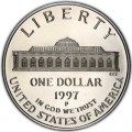 1 dollar 1997 USA Botanischer Garten  Proof, silber