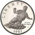 1 доллар 1997 Джеки Робинсон, серебро Proof