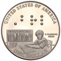 1 dollar 2009 Louis Braille  Proof, silver