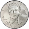 1 доллар 2009 Луи Брайль, серебро UNC