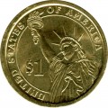 1 Dollar 2012 USA, 22 Präsident Grover Cleveland farbig