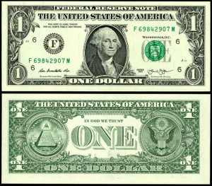 1 доллар 2013 США (F - Атланта), банкнота, хорошее качество XF