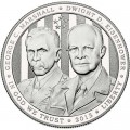 1 доллар 2013 США Пятизвездочные генералы Маршалл и Эйзенхауэр, серебро Proof