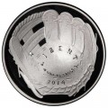 1 доллар 2014 США Зал славы бейсбола, серебро Proof