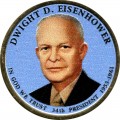 1 Dollar 2015 USA, 34. Präsident Dwight D. Eisenhower (farbig)