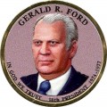 1 доллар 2016 США, 38-й президент Джеральд Форд (цветная)