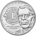 1 dollar 2017 USA Lions Clubs International Uncirculated Silver Dollar