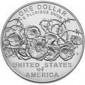 1 доллар 2018 США, Первая Мировая война,  UNC, серебро