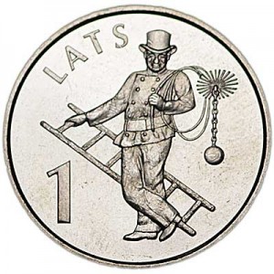 1 лат 2008 Латвия, Трубочист цена, стоимость