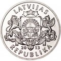 1 lat 2013 Lettland Münze Parität, Zuletzt Lat
