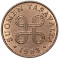 1 пенни 1963 Финляндия, из обращения