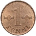 1 пенни 1963 Финляндия, из обращения