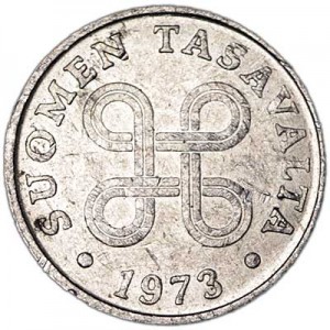 1 пенни 1973 Финляндия, из обращения цена, стоимость