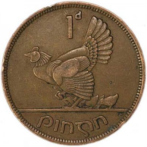 1 пенни 1942 Ирландия Тетерев цена, стоимость