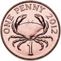 1 penny 2012 Guernsey Crab UNC