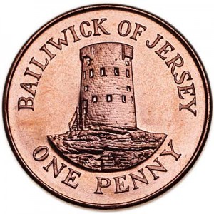 1 penny 2012 Bailiwick of Jersey UNC price, composition, diameter, thickness, mintage, orientation, video, authenticity, weight, Description