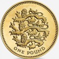 1 фунт 1997 Три льва, Англия из обращения
