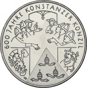 10 Euro 2014 Germany 600 years Council of Constance price, composition, diameter, thickness, mintage, orientation, video, authenticity, weight, Description