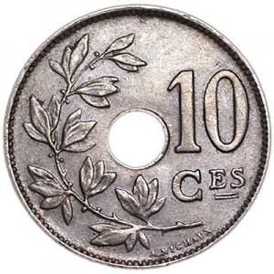 10 centimes 1909-1934 Belgium, from circulation price, composition, diameter, thickness, mintage, orientation, video, authenticity, weight, Description