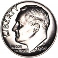 One dime 10 cents 1968 US Roosevelt, D