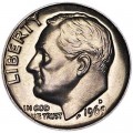 One dime 10 cents 1969 US Roosevelt, D