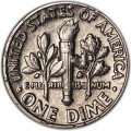 10 центов 1982 США Рузвельт, двор D