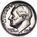 One dime 10 cents 1984 US Roosevelt, D