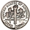 10 cents One dime 1985 USA Roosevelt, mint D
