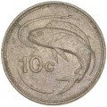 10 центов 1986 Мальта Рыба, из обращения
