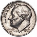 One dime 10 cents 1987 US Roosevelt, mint P