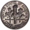 10 центов 1990 США Рузвельт, двор D, из обращения