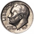 10 Cent 1990 USA Roosevelt, Minze P