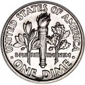 10 центов 1992 США Рузвельт, D