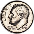 One dime 10 cents 1993 US Roosevelt, mint P