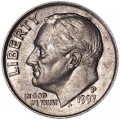 One dime 10 cents 1997 US Roosevelt, mint P