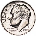 One dime 10 cents 2000 US Roosevelt, mint D