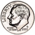 One dime 10 cents 2005 US Roosevelt, mint D