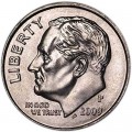One dime 10 cents 2009 US Roosevelt, mint P