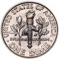 10 центов 2009 США Рузвельт, двор P, редкий год