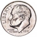 One dime 10 cents 2011 US Roosevelt, mint P