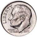 One dime 10 cents 2012 US Roosevelt, mint P