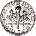 10 центов 2015 США Рузвельт, двор D