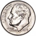 One dime 10 cents 2015 US Roosevelt, mint P