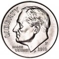 One dime 10 cents 2016 US Roosevelt, mint P