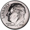 10 центов 2018 США Рузвельт, двор D