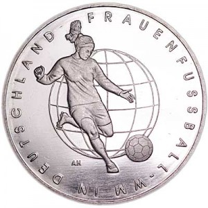 10 euros 2011 Germany FIFA World Cup Women price, composition, diameter, thickness, mintage, orientation, video, authenticity, weight, Description
