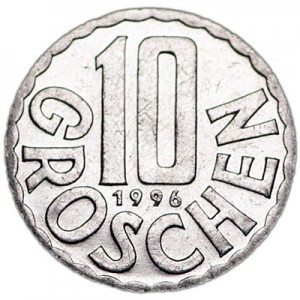 10 грошей Австрия, из обращения цена, стоимость