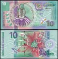 10 гульденов 2000 Суринам, банкнота XF