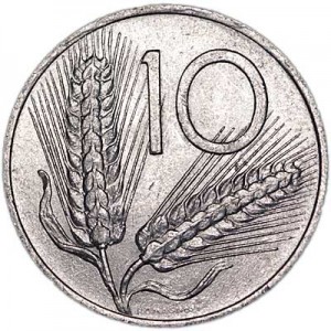 10 лир 1953 Италия, из обращения цена, стоимость