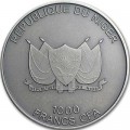 1000 франков 2013 Нигер, Фенек,, серебро
